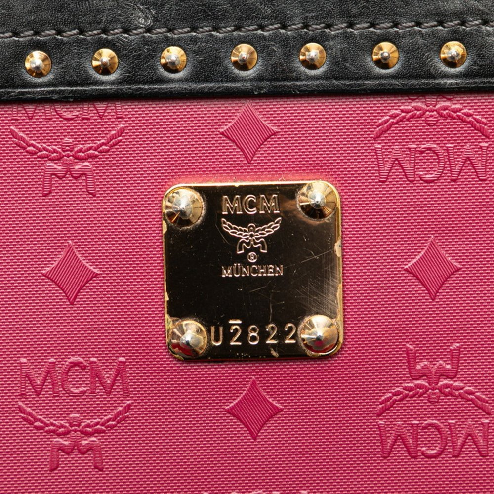 MCM Visetos Logogram Trunk Bag, 2-Way Shoulder Bag in Purple and Black Leather, - Picture 9 of 10